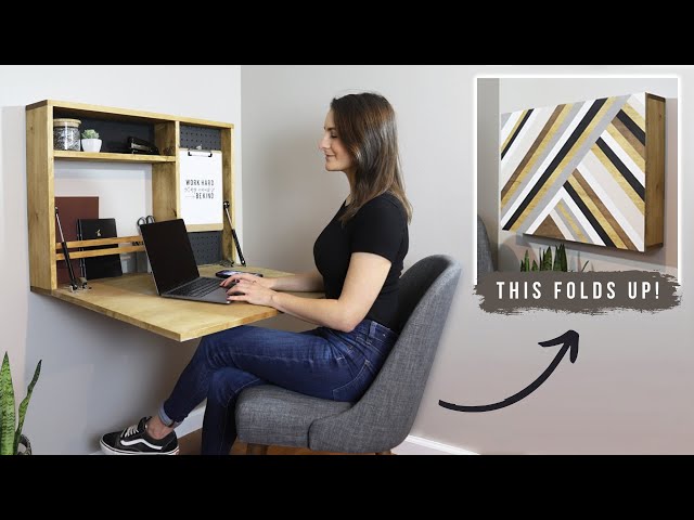 How To Build A Fold Down Wall Desk | DIY Murphy Desk