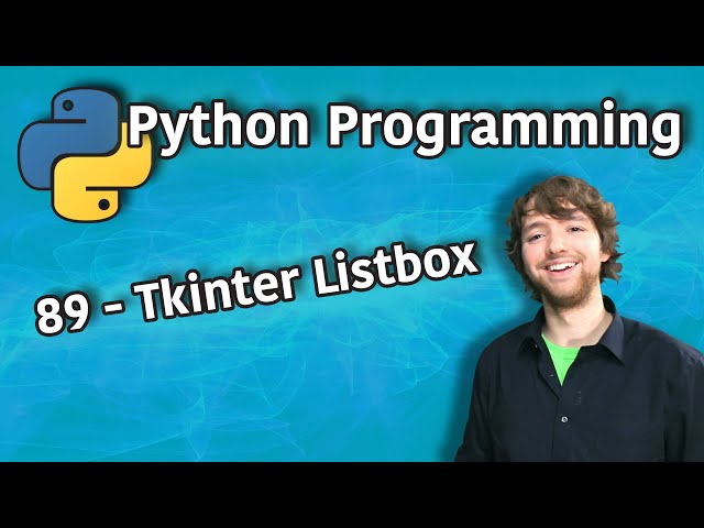 Python Programming 89 - Tkinter Listbox - Display a List of Data