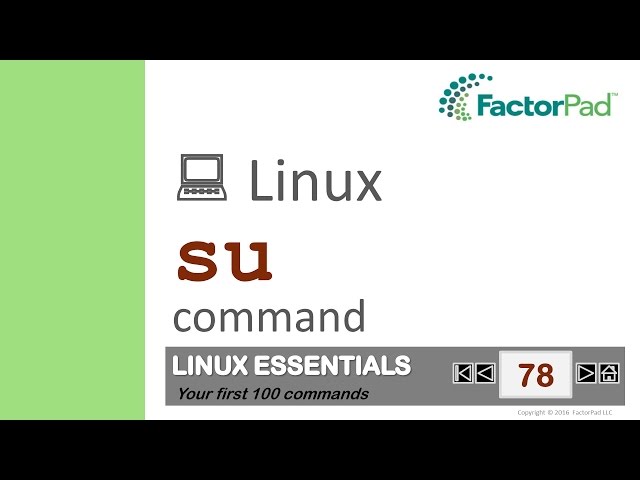 Linux su command summary with examples