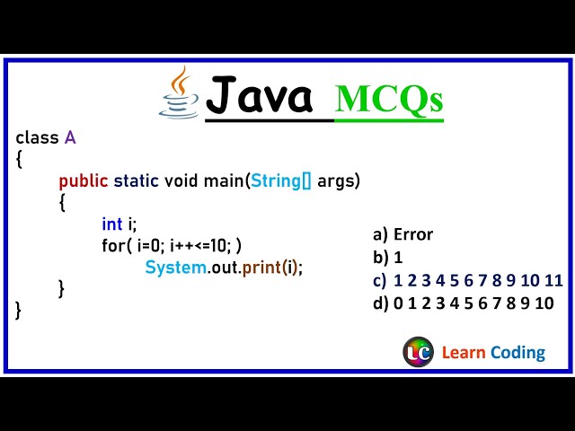 Part-3 Java MCQs | What will be the output of java program