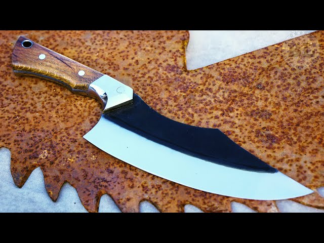 Making a large kitchen knife from an Old Saw Blade - My Best saw blade knives