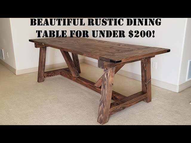 How to build a rustic dining table for under $200! (4x4 Truss Beam Table)