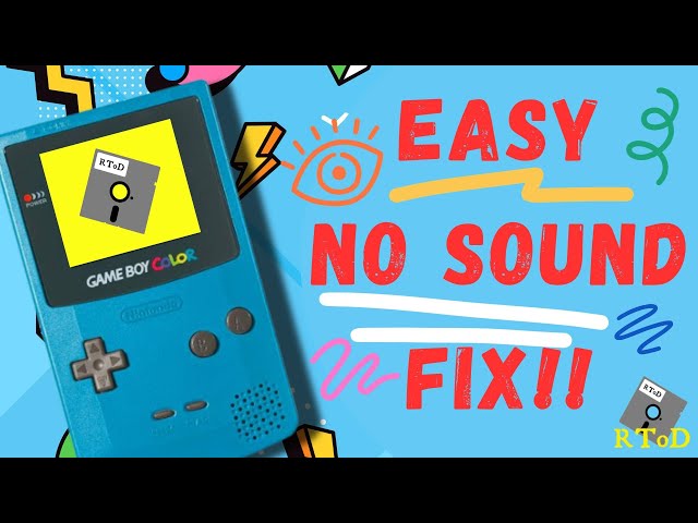 Reviving Retro: GameBoy Color No Sound Fix - No need to disassemble #gameboy #nintendo #repair