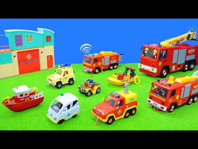 Fireman Sam Unboxing: Pontypandy New Greatest Fire Engine, Fire Trucks, Boats & Helicopter for Kids