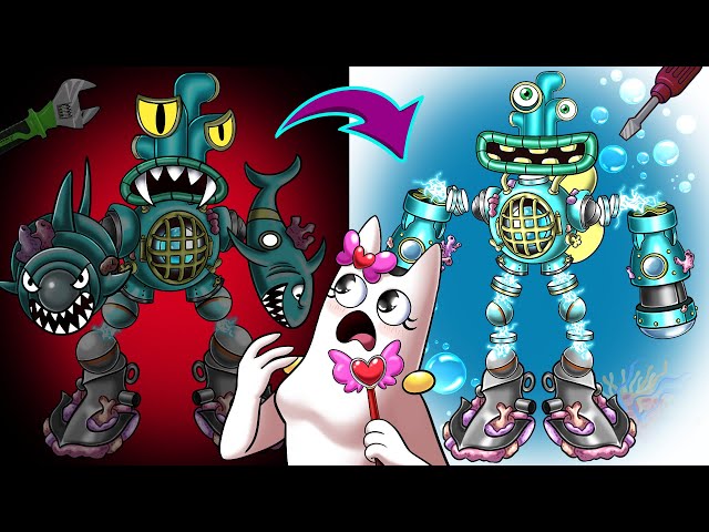 [ANIMATION] Creepy Water Wubbox Turn into a Water Wubbox 💧 | My Singing Monster Cartoon Compilation!