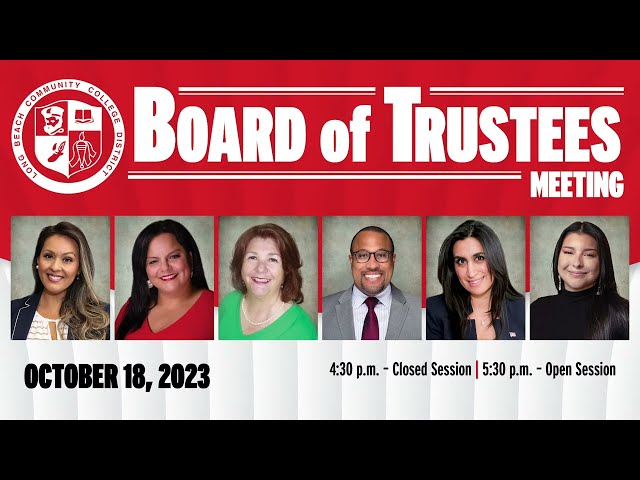 LBCCD Board of Trustees Meeting - October 18, 2023