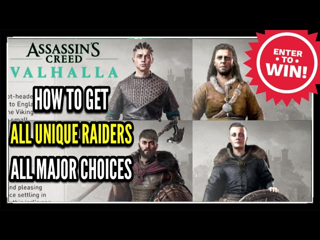 Assassin's Creed Valhalla How to Get All UNIQUE RAIDERS - ALL MAJOR CHOICES (Raiding Crew)