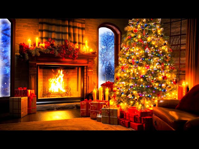 24/7 Instrumental Christmas Music With Fireplace 🔥 Relaxing Christmas Music 🎄 Christmas Ambience