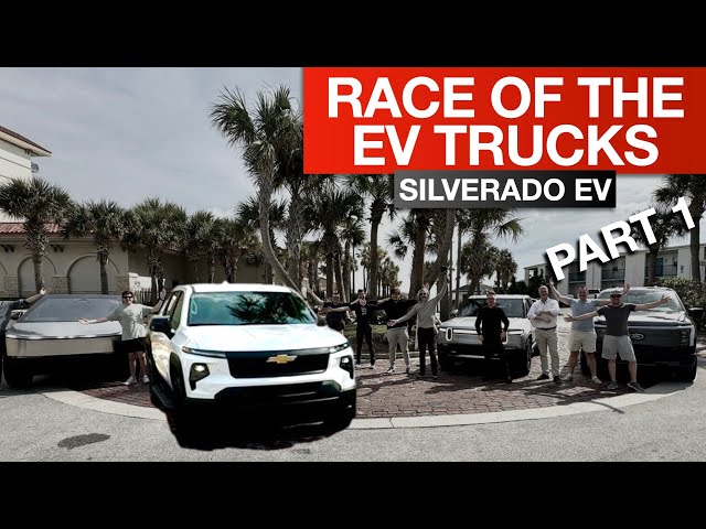 EV Truck Showdown: Tesla Cybertruck vs F-150 Lightning vs Silverado EV v Rivian R1T Coast - Coast P1