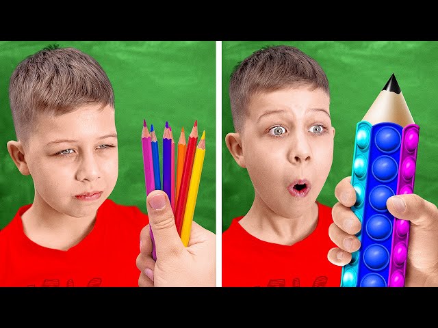 POP IT! Back To School Relatable Hacks, Funny Situations, Pranks! Cheating Tricks By A PLUS SCHOOL