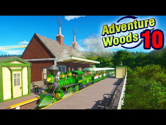 Steam Train Station & Mass Transit! - Adventure Woods Ep. 10 | Planet Coaster