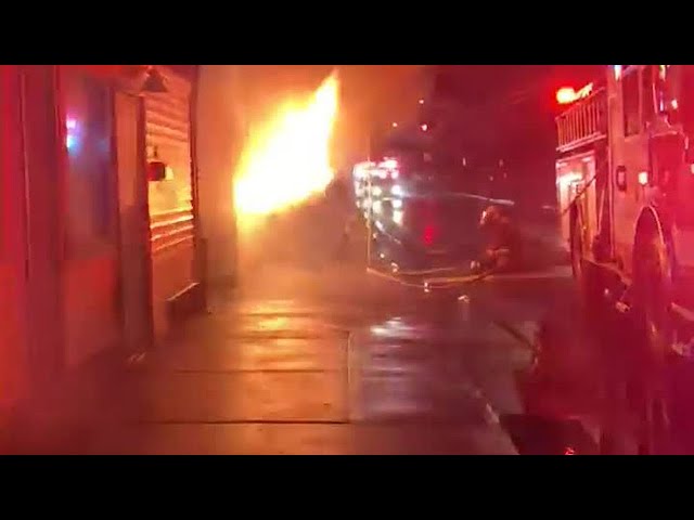 VIDEO: Firefighters battle apartment fire in Danbury
