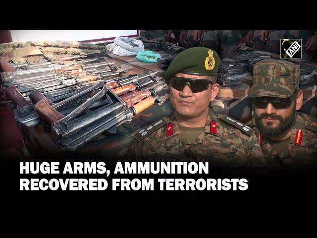 “AK series rifles, 55 packets of narcotics…” Indian Army recovers arms, ammunition from terrorists