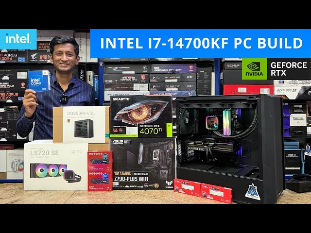 Intel 14th Gen i7-14700KF Gaming PC Build with RTX 4070 Ti in SP Road Bangalore  #pcbuild