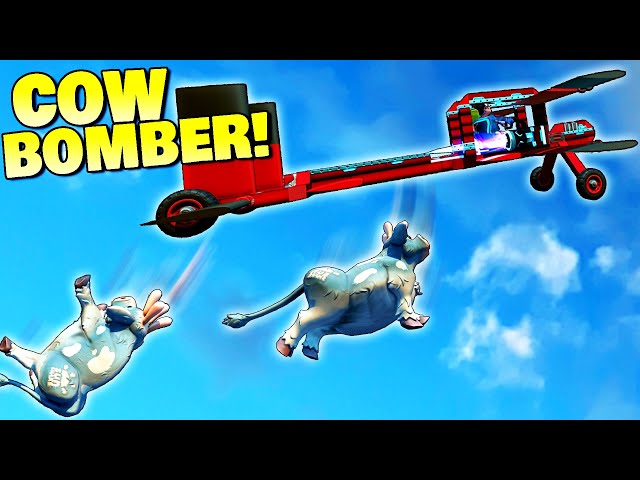 BOMBER PLANES: But COWS are Bombs and CORN is the Target! - Scrap Mechanic Multiplayer Monday