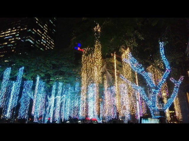 Christmas dancing lights at Ayala triangle Makati