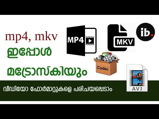 Video Formats and codecs explained in Malayalam - വീഡിയോ ഫോര്‍മാറ്റുകള്‍