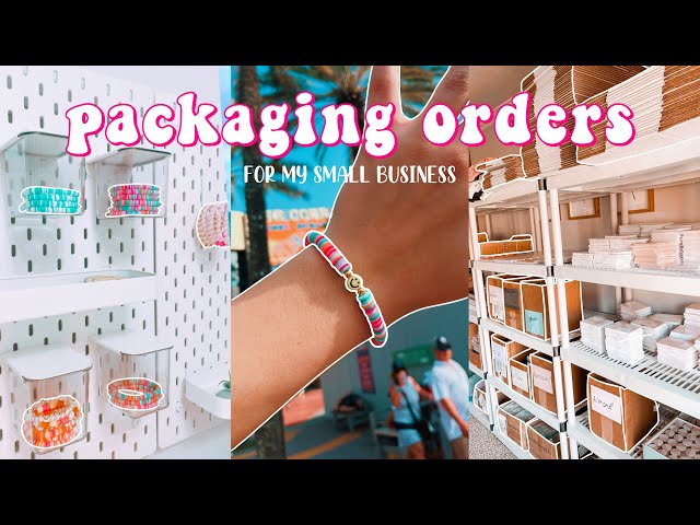 packaging orders for my small business!! SMALL BUSINESS PACKAGING ORDERS, pack and ship with me!!