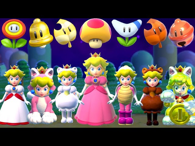 Super Mario 3D World - All Peach Power-Ups