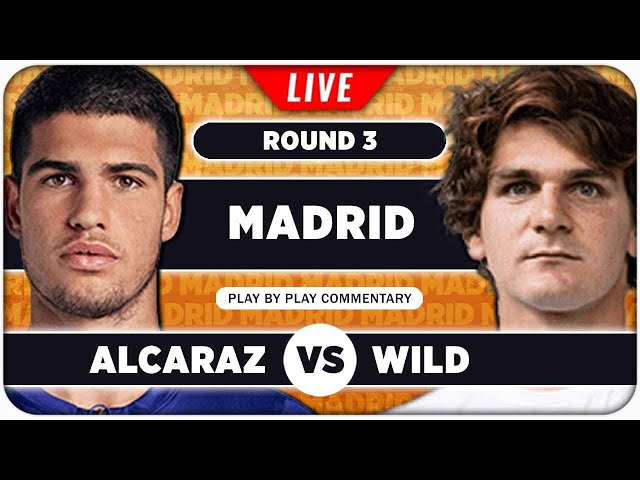 ALCARAZ vs SEYBOTH WILD • ATP Madrid 2024 • LIVE Tennis Play-by-Play Stream