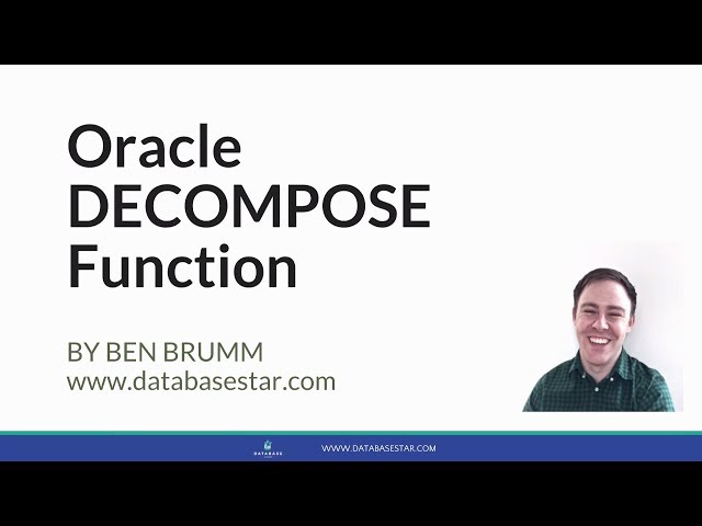Oracle DECOMPOSE Function