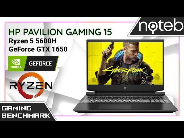 HP Pavilion Gaming 15-ec2 - Cyberpunk 2077 Gameplay Benchmark (Ryzen 5 5600H, GTX 1650)