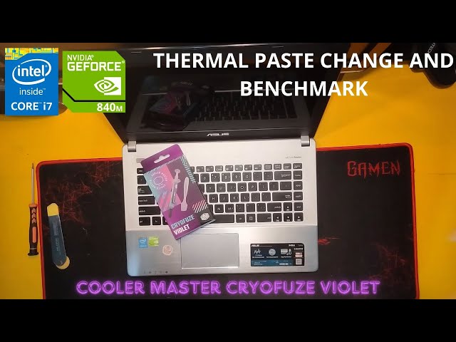 ASUS X450J - Thermal Paste Change With Cooler Master Cryofuze Violet [Benchmark] - 2024