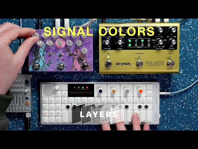 Strymon Volante and OBNE Dark Light with Synths (OP-1 Field)