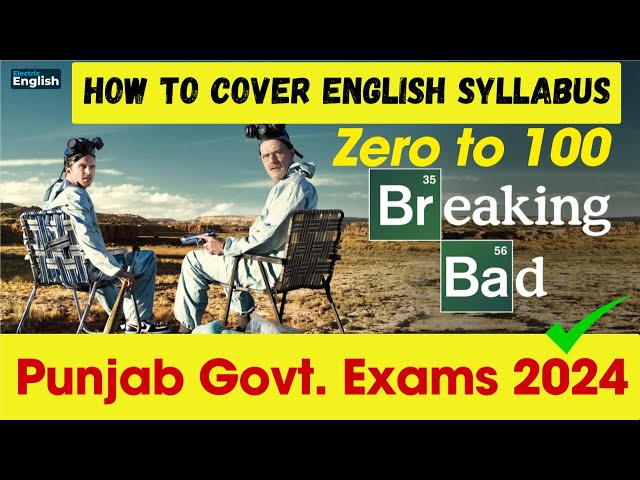 How to Cover English Syllabus From Zero level✅ Punjab Govt Exams | Breaking Bad |Electric English