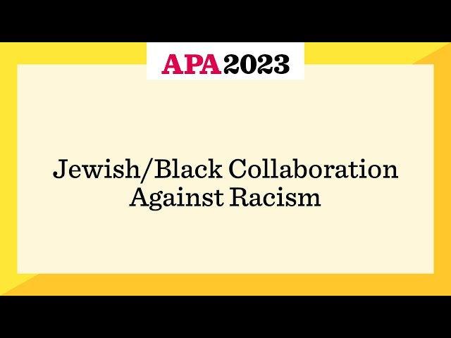 Jewish/Black Collaboration Against Racism