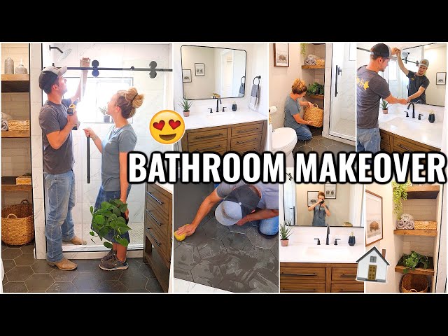 COMPLETE BATHROOM MAKEOVER!!😍 BEFORE & AFTER | HOUSE TO HOME Little Brick House Episode 8