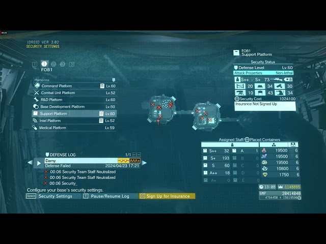 Is this what cheating looks like...? 🤨(MGSV FOB - Defense Log)