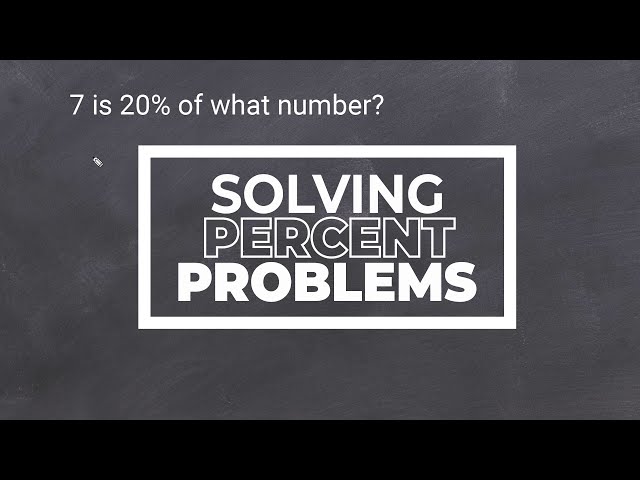 Using Proportions And Equations To Solve Percentage Problems