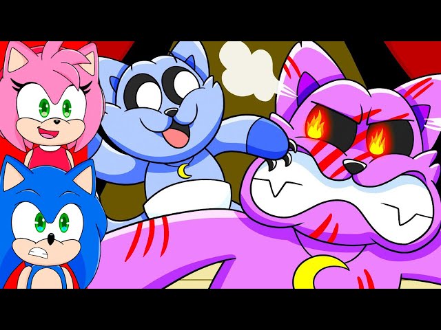 Sonic and Amy watch CATNAP is ANGRY!
