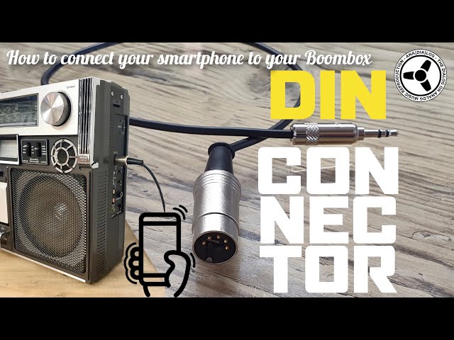 How to connect your smartphone & play music on your vintage boombox via DIN (Rec/PB)