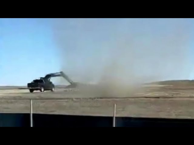 WATCH | Driver spots large dust devil while driving to Calgary
