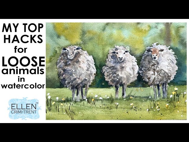 GREAT Hacks for Painting loose watercolor animals!