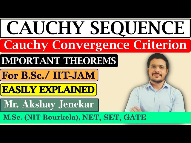 Cauchy Sequence (in Hindi) | Important Theorems | Cauchy Convergence Criterion | BSc Maths | IIT-JAM