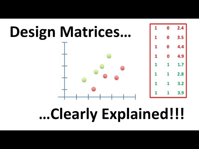 Design Matrices For Linear Models, Clearly Explained!!!