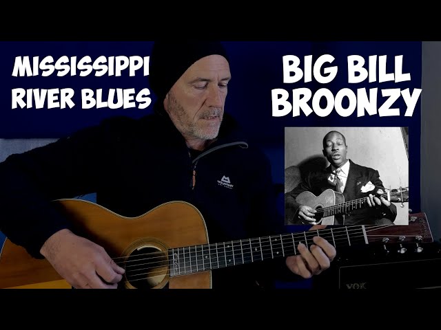 Mississippi River Blues - Big Bill Broonzy - Guitar demo