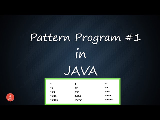 Pattern Program in Java (Part -1) || BluejCode
