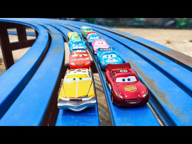Looking For Disney Pixar Cars On The Rocky Road: Lightning McQueen,Jackson Storm,Mater,Miss Fritter