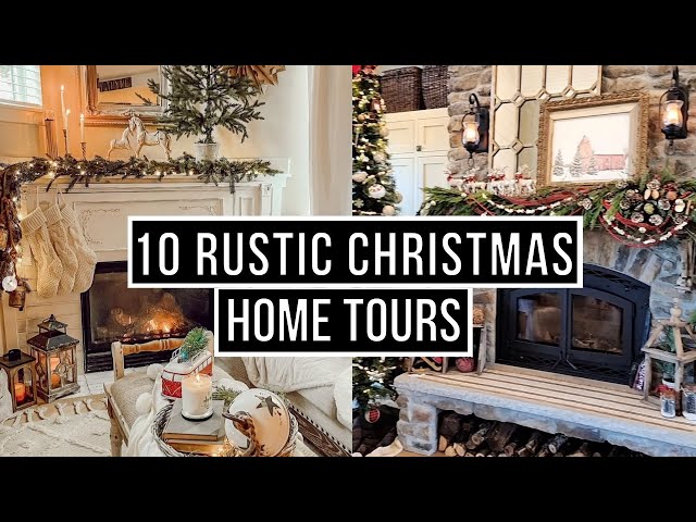 10 Rustic Christmas Home Tours : Music Only!