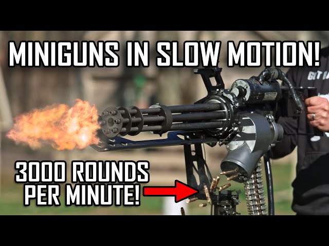 M134 Miniguns vs High-Speed Camera! - Ballistic High-Speed