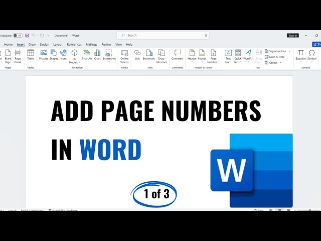 How to Add Page Numbers in Word