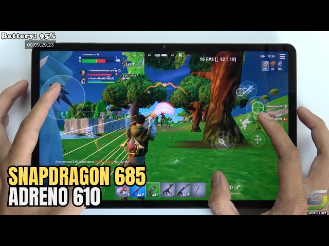 Honor Pad X9 Fortnite Gameplay | Snapdragon 685