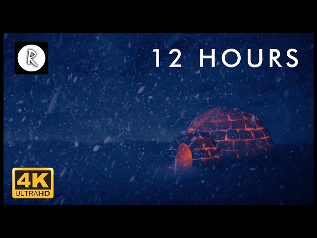 Snowstorm, Blizzard & Howling Winds | 12 Hours Relaxing Sounds for Sleep, Insomnia & Spa
