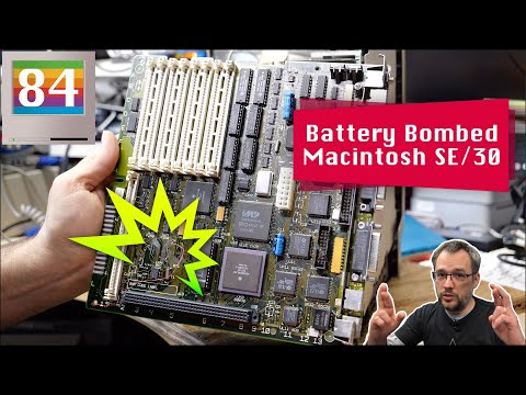 Can We Save a Battery Bombed Vintage Apple Macintosh SE/30?