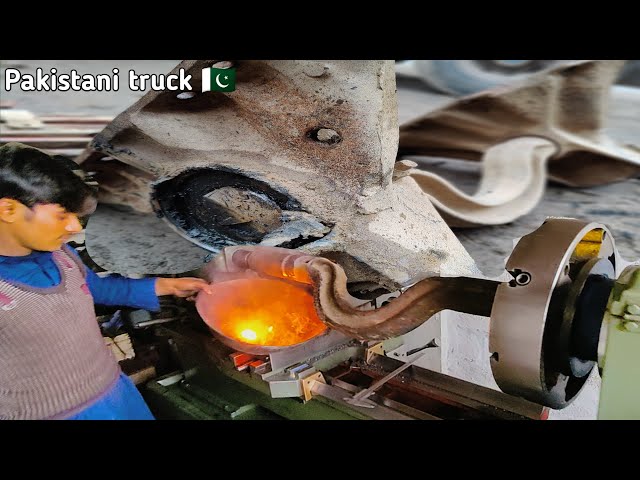Truck Trunnion rear suspension Repairing | How Broken TRUNNION Repair | With Rear BEAM repairing