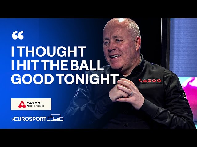 "I'm feeling good!" - John Higgins was 'well happy' with his win over Jamie Jones 😁